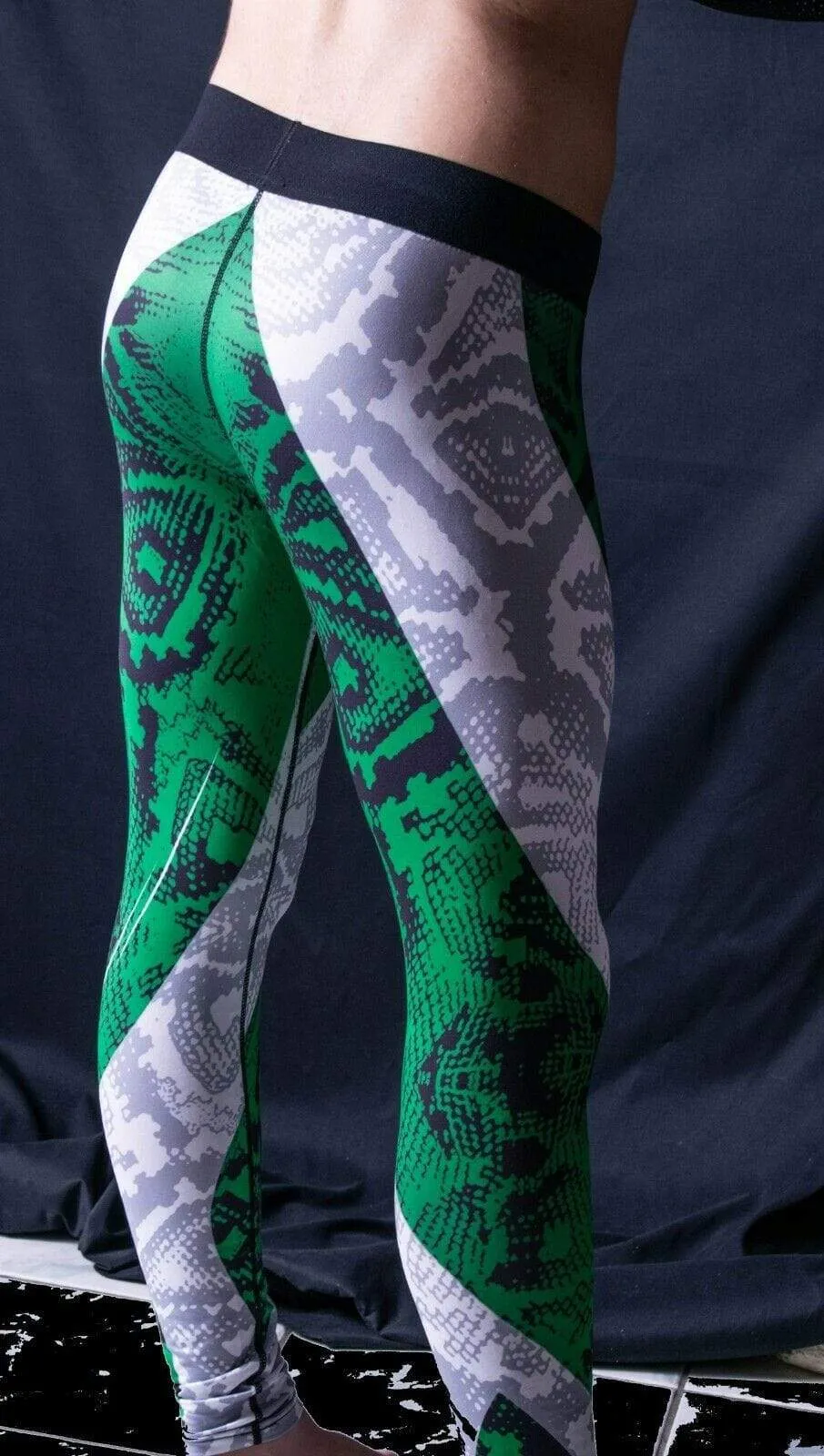 SMU Fashion Legging Tight Fit Sports Wear Green MX8