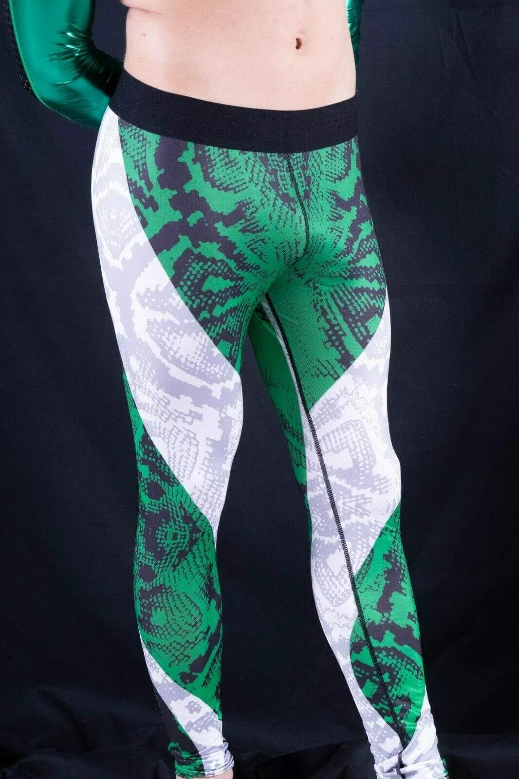 SMU Fashion Legging Tight Fit Sports Wear Green MX8