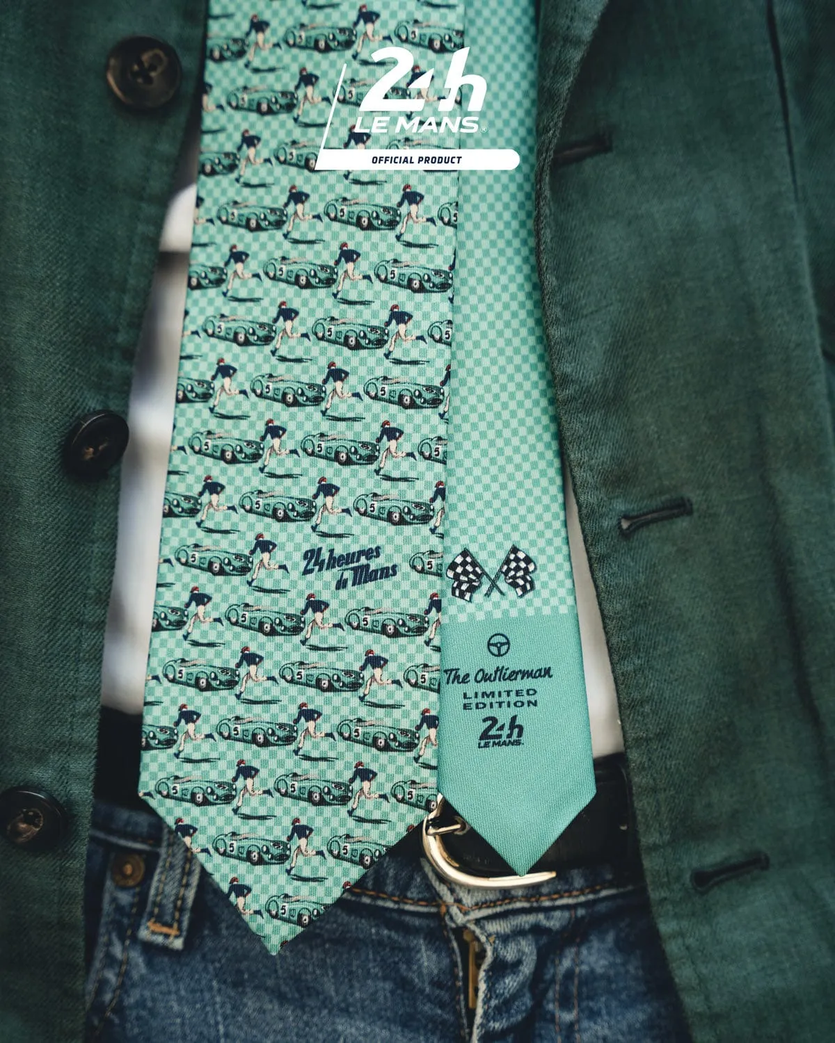 START | 24 Hours of Le Mans - Silk Tie - Green