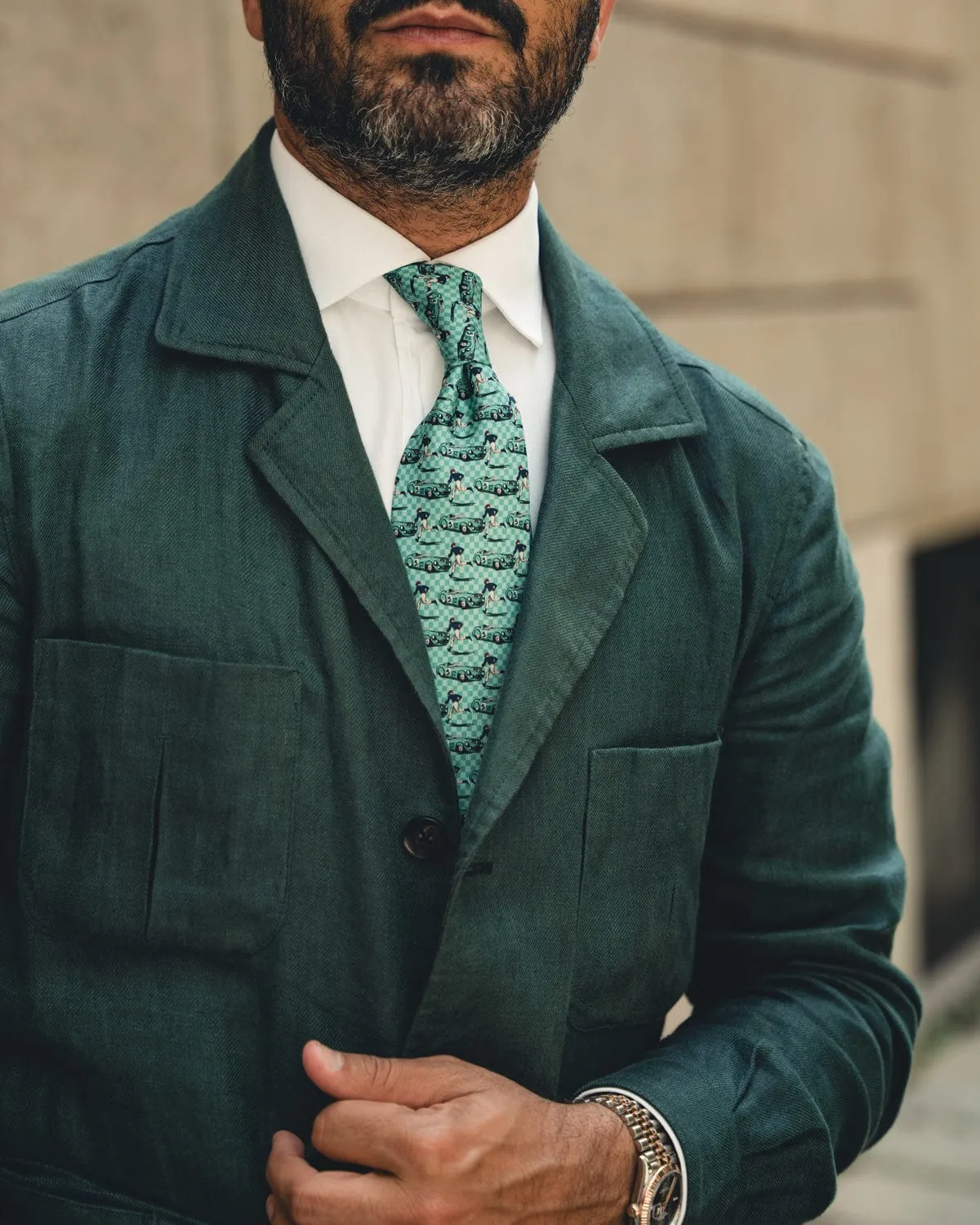 START | 24 Hours of Le Mans - Silk Tie - Green