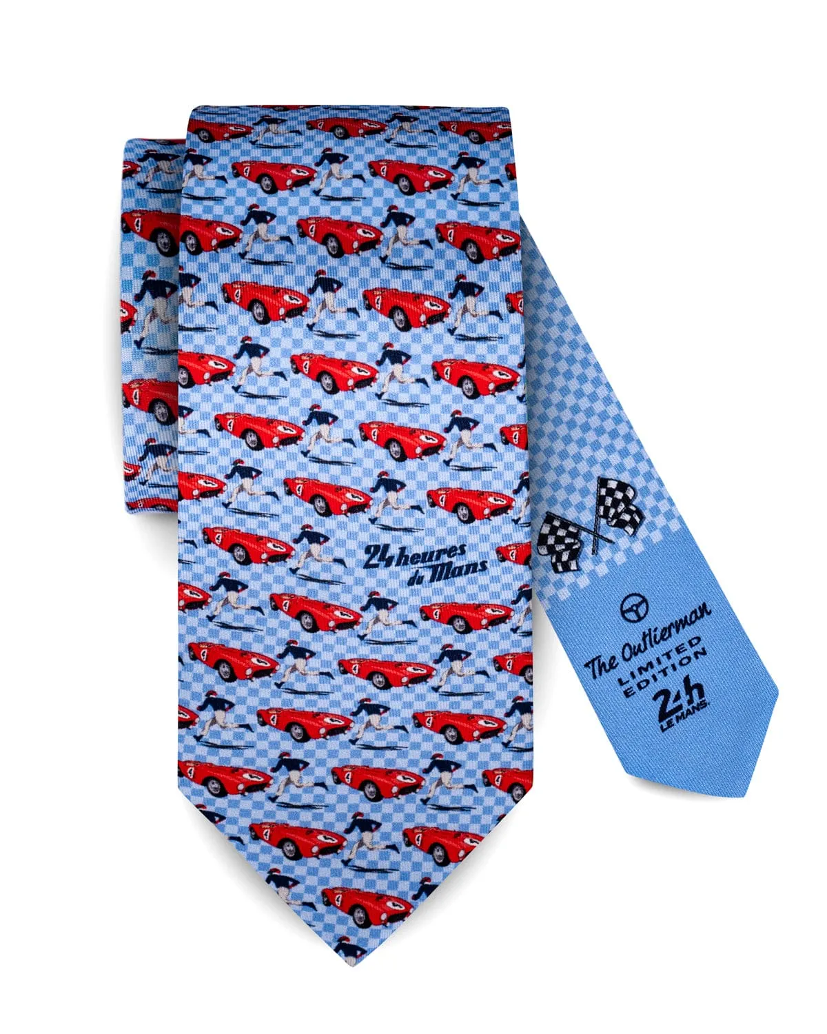 START | 24 Hours of Le Mans - Silk Tie - Light Blue/Red