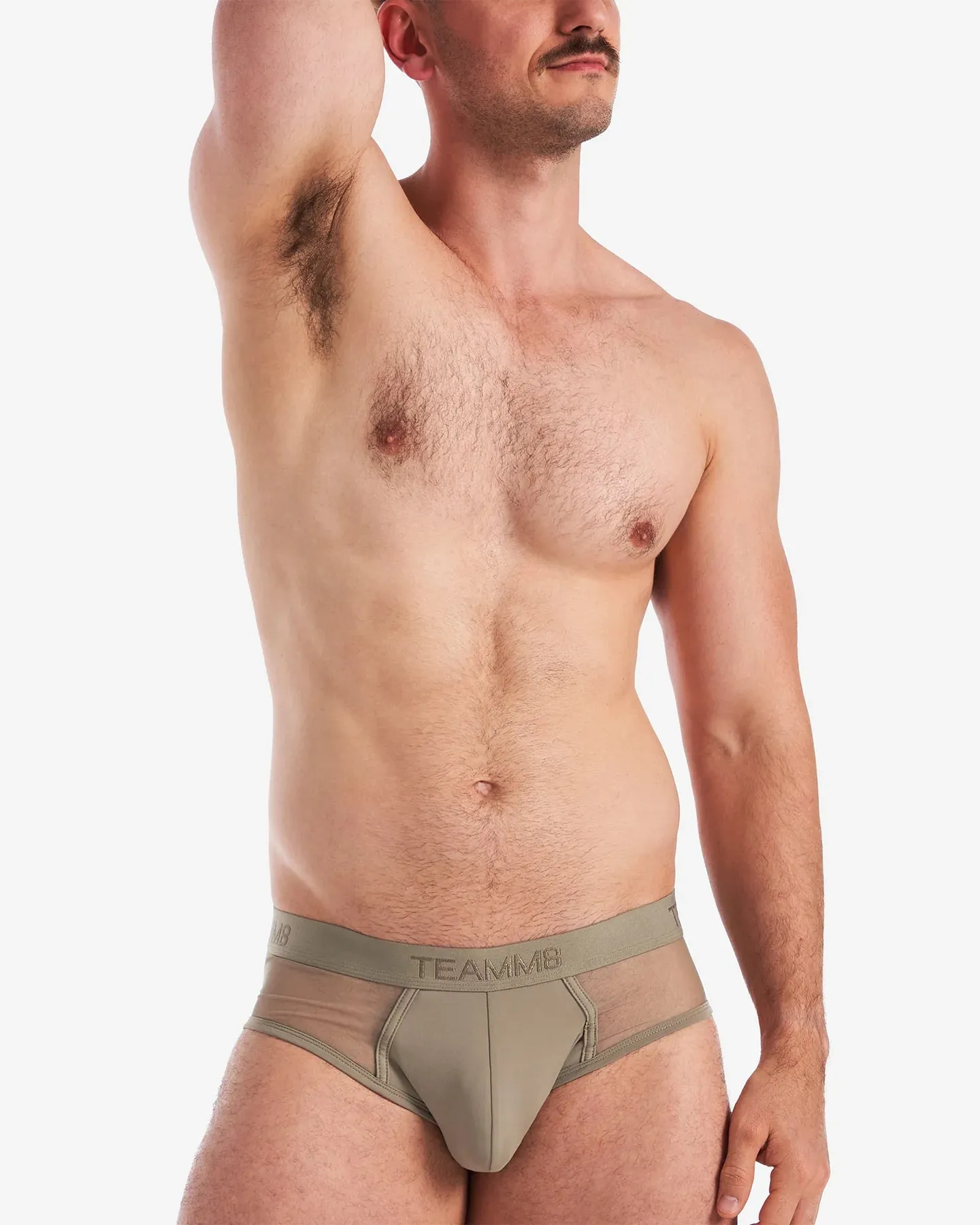 Teamm8 Score Sheer brief mesh army green