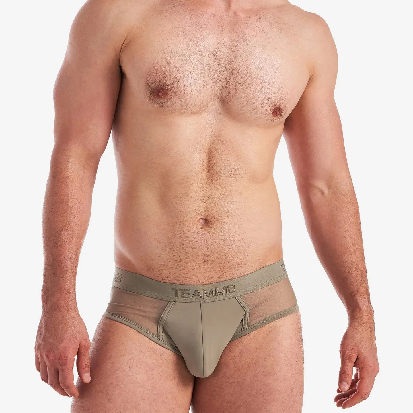 Teamm8 Score Sheer brief mesh army green