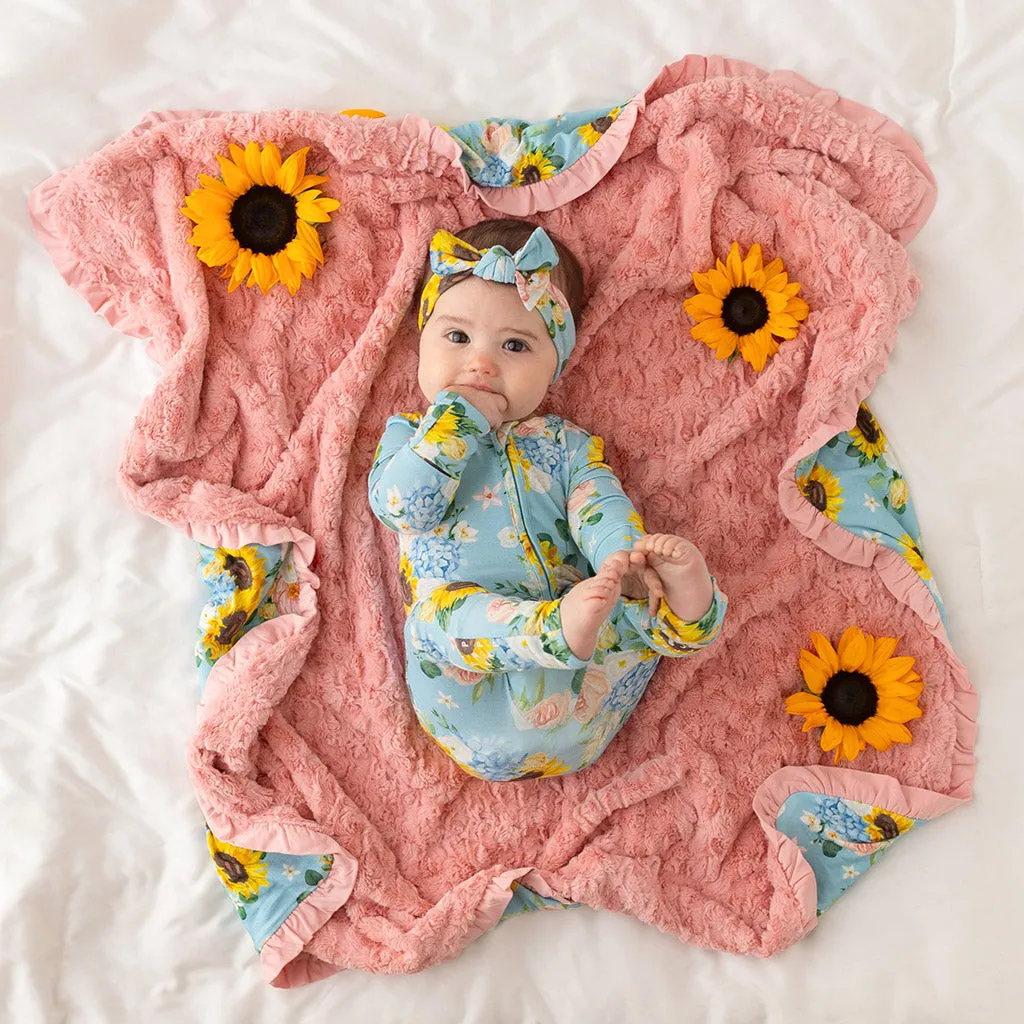 Teresa Marie Minky Ruffled Luxette Patoo Blanket