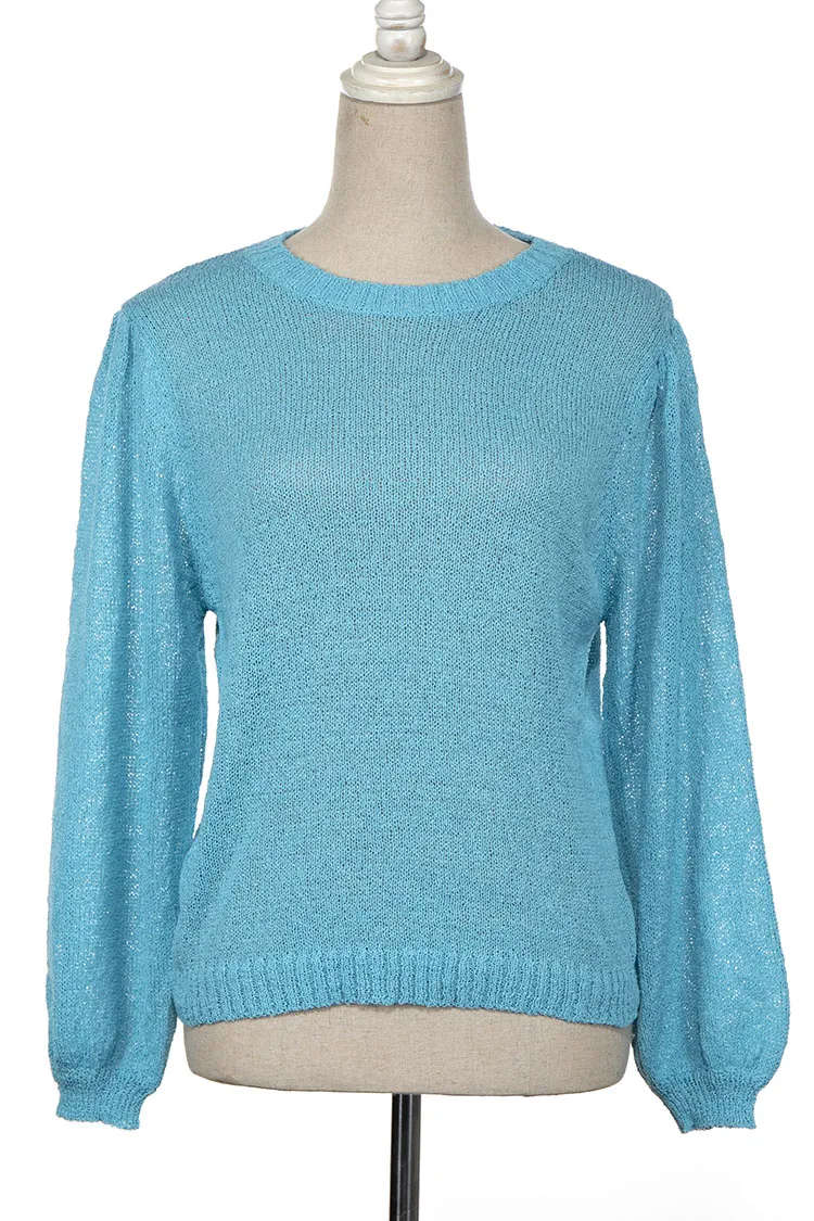 THIN SHEER CABLE KNIT PULLOVER SWEATER 1 PACK