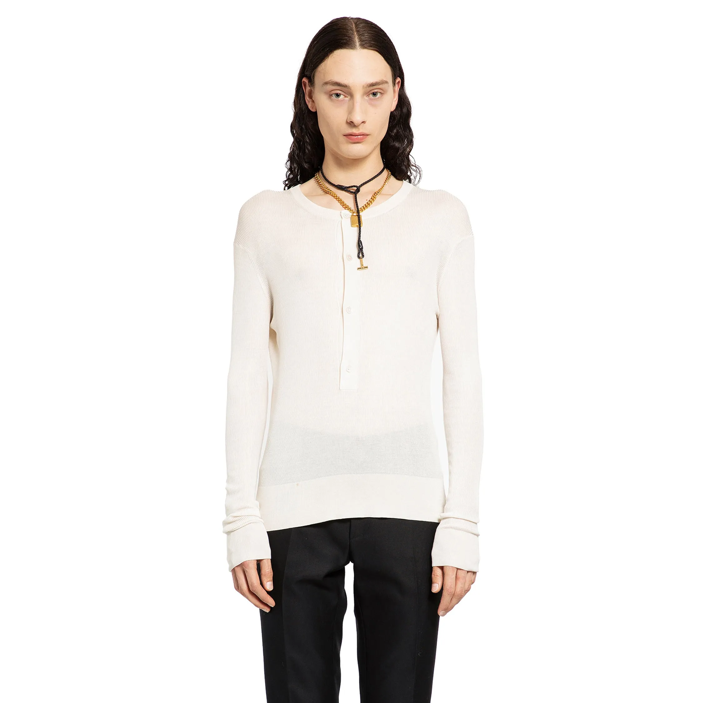 TOM FORD MAN OFF-WHITE KNITWEAR