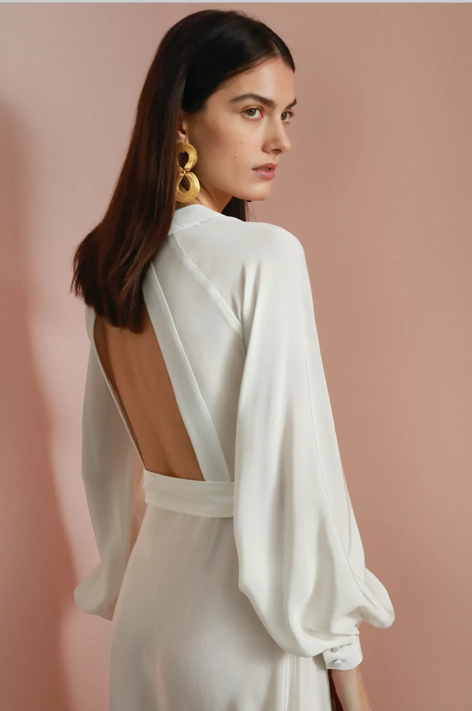 Ursula White Open Back Maxi Dress