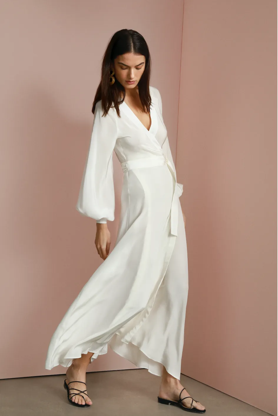 Ursula White Open Back Maxi Dress