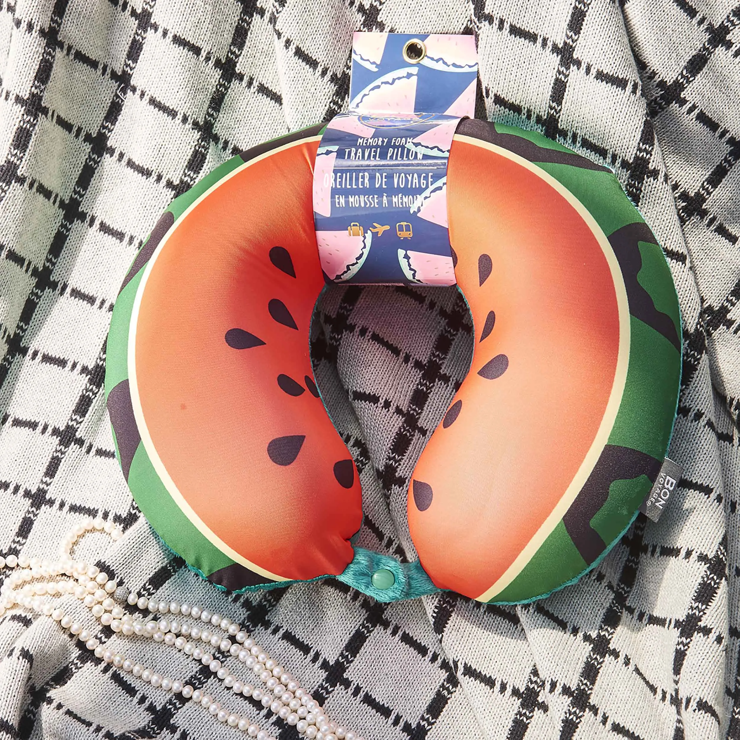 Watermelon Memory Foam Travel Neck Pillow