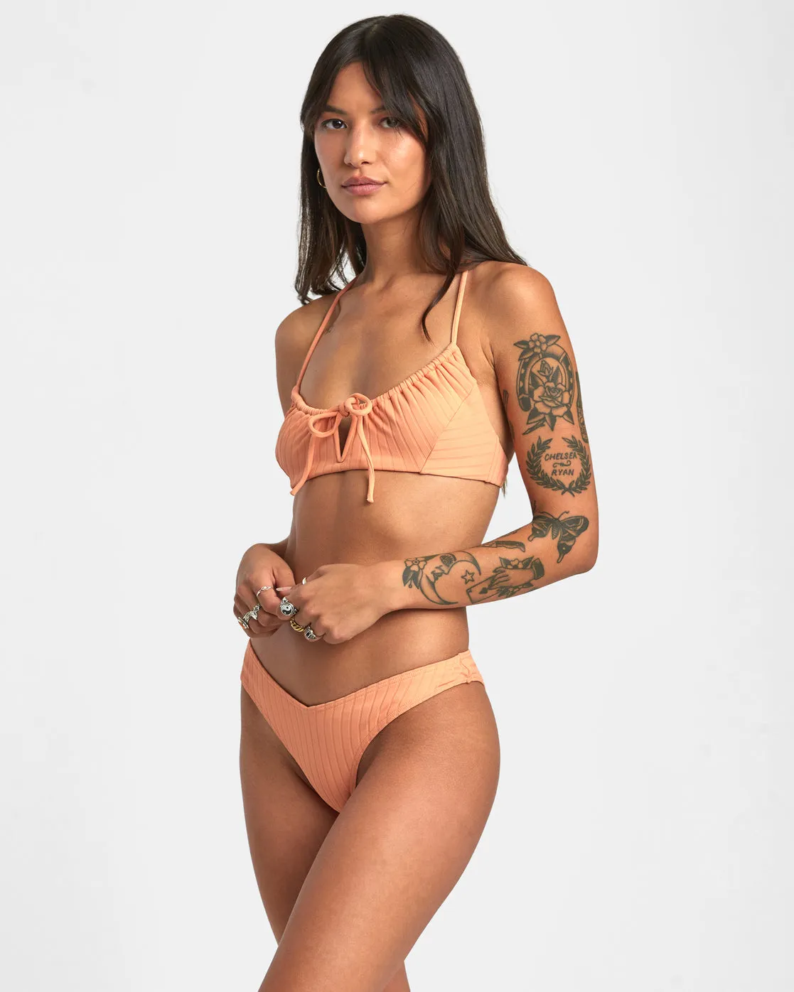 Wide Rib Crossback Bikini Top - Lilikoi