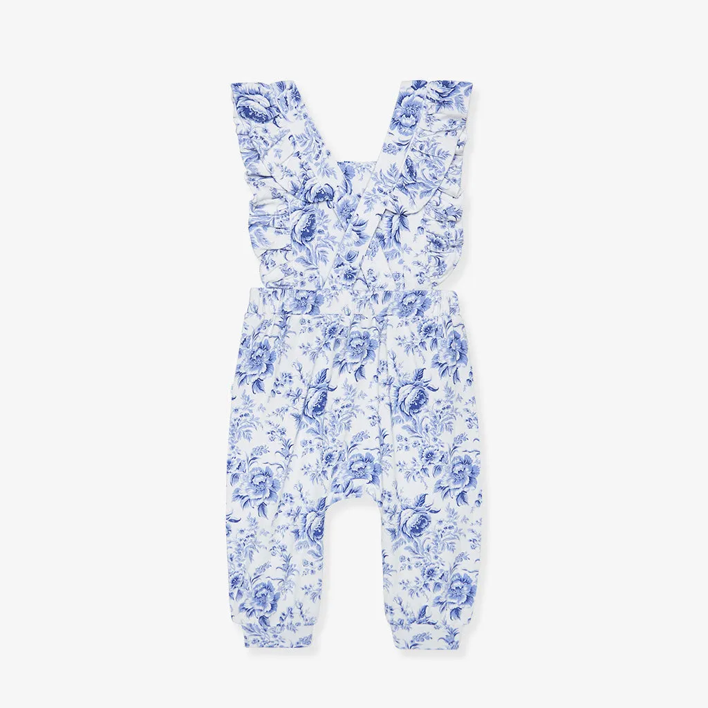 Yve French Terry Ruffled Overalls